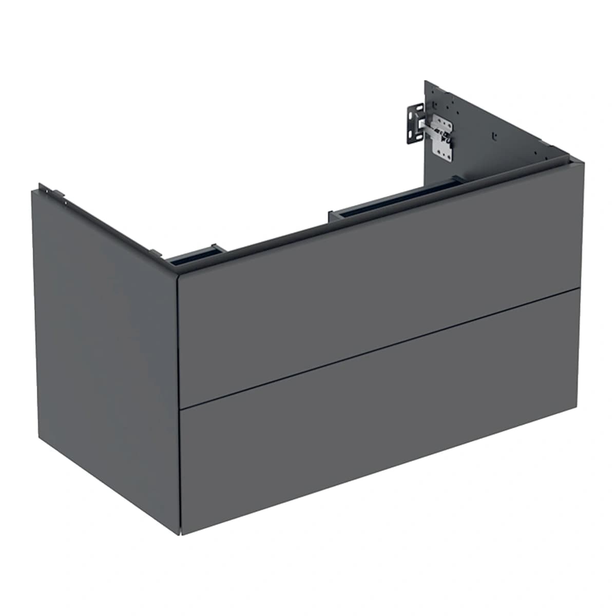 Geberit ONE 90 cm Mat Antrasit Çift Çekmeceli Lavabo Dolabı