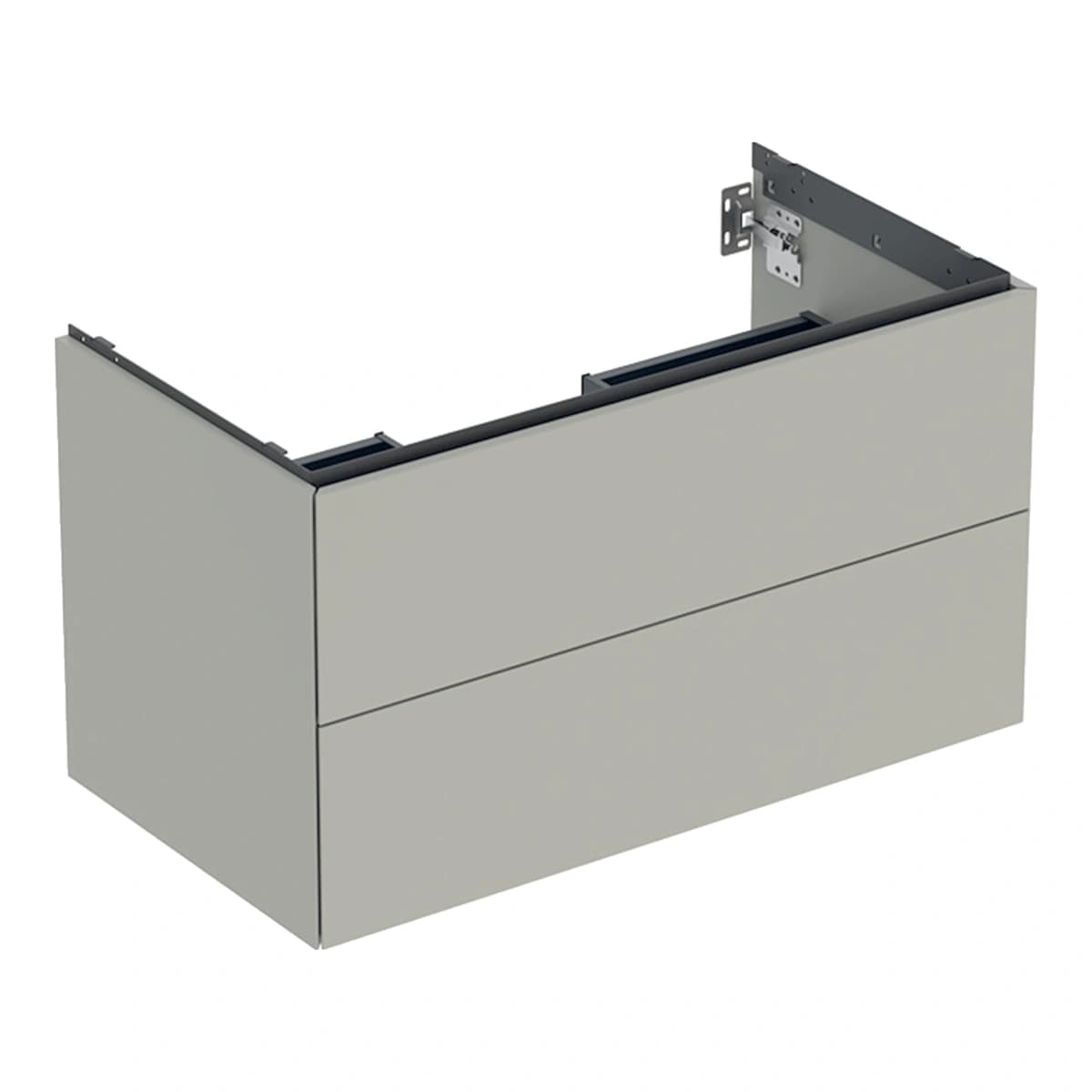 Geberit ONE 90 cm Bej Gri Çift Çekmeceli Lavabo Dolabı