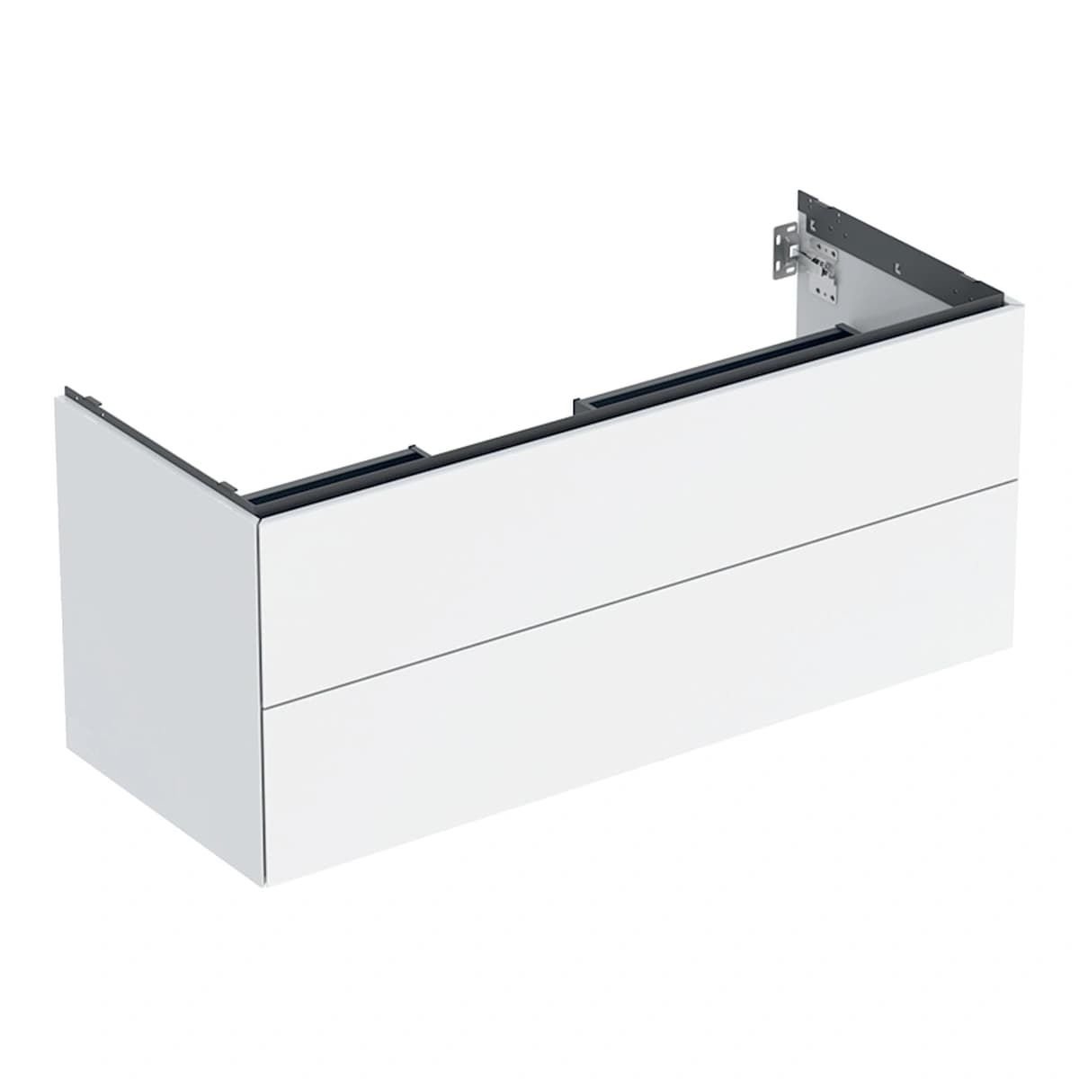 Geberit ONE 120 cm Parlak Beyaz Çift Çekmeceli Lavabo Dolabı