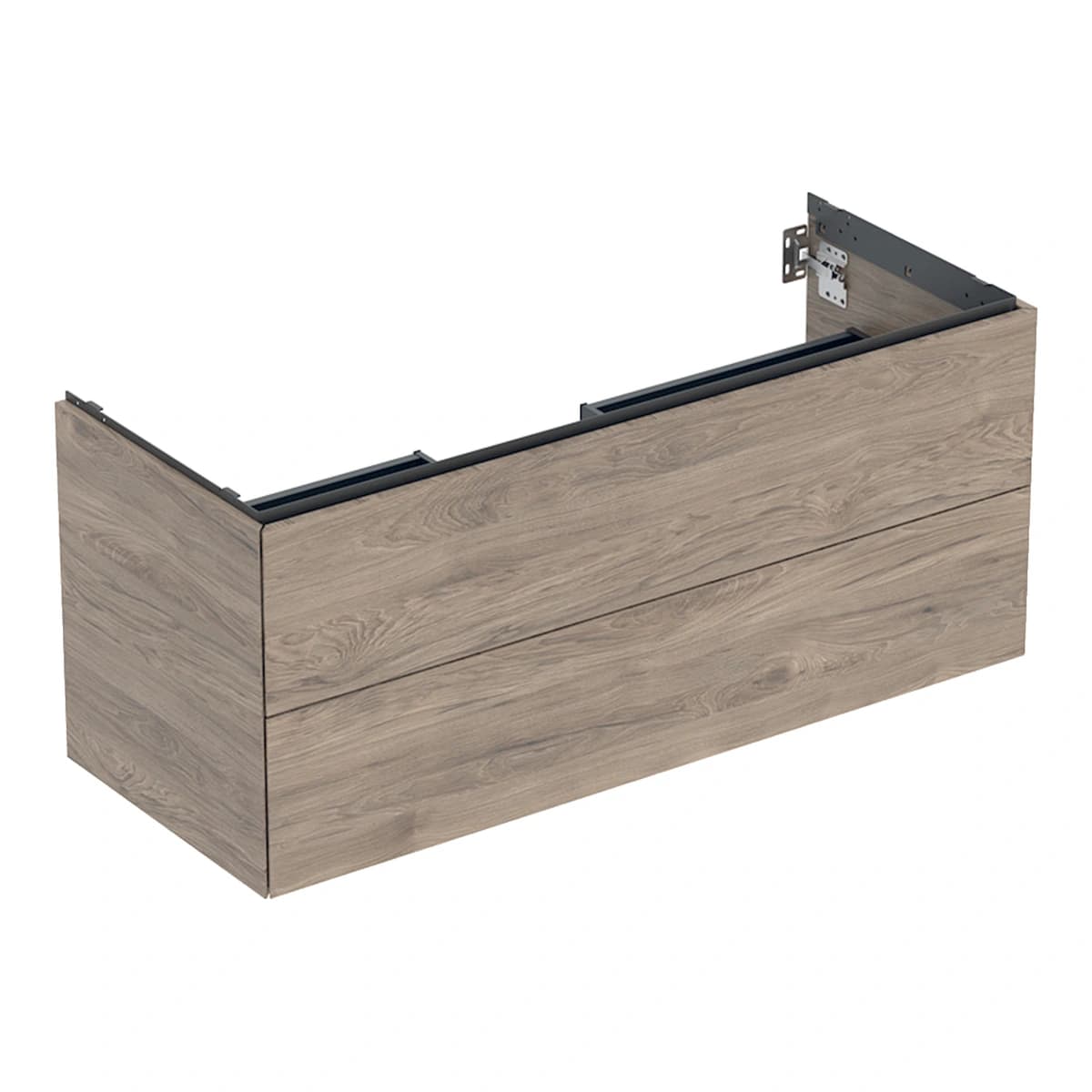 Geberit ONE 120 cm Amerikan Ceviz Çift Çekmeceli Lavabo Dolabı