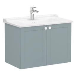 Vitra Root Classic 80 Cm Fiyord Yeşili Kapaklı Lavabo Dolabı görsel 1