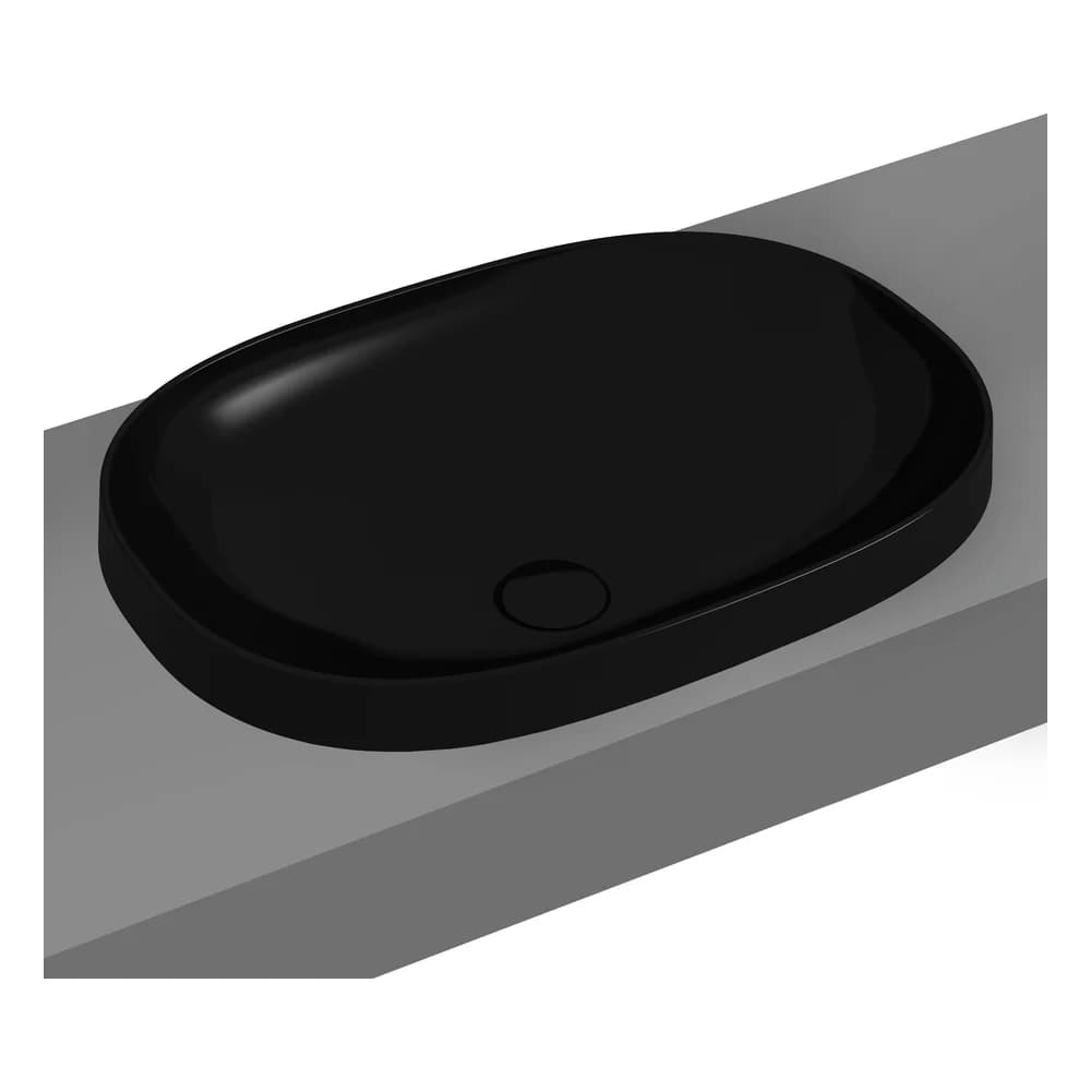 Vitra Frame 55 Cm Siyah Oval Çanak Lavabo