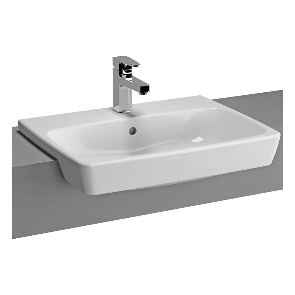Vitra Metropole 60 Cm Beyaz Yarım Tezgah Lavabo