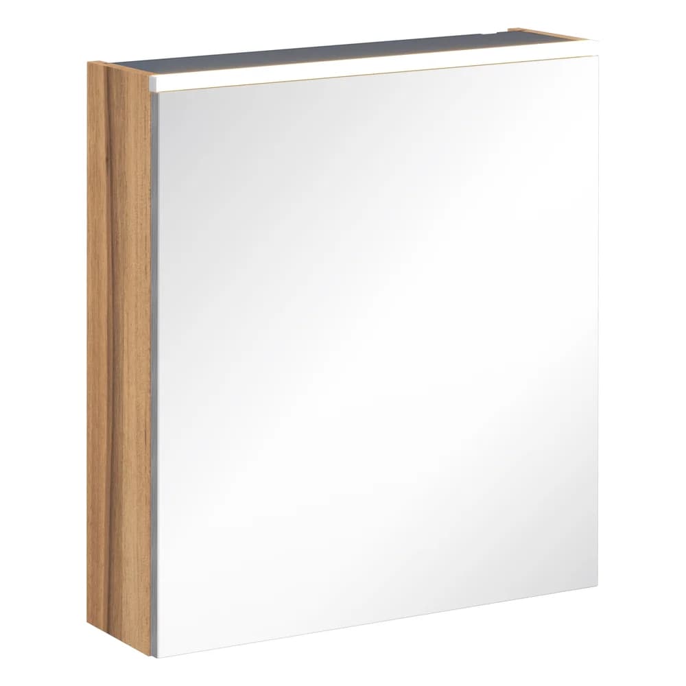 Vitra Core 60 Cm Hareli Doğal Ahşap Sol Dolaplı Ayna