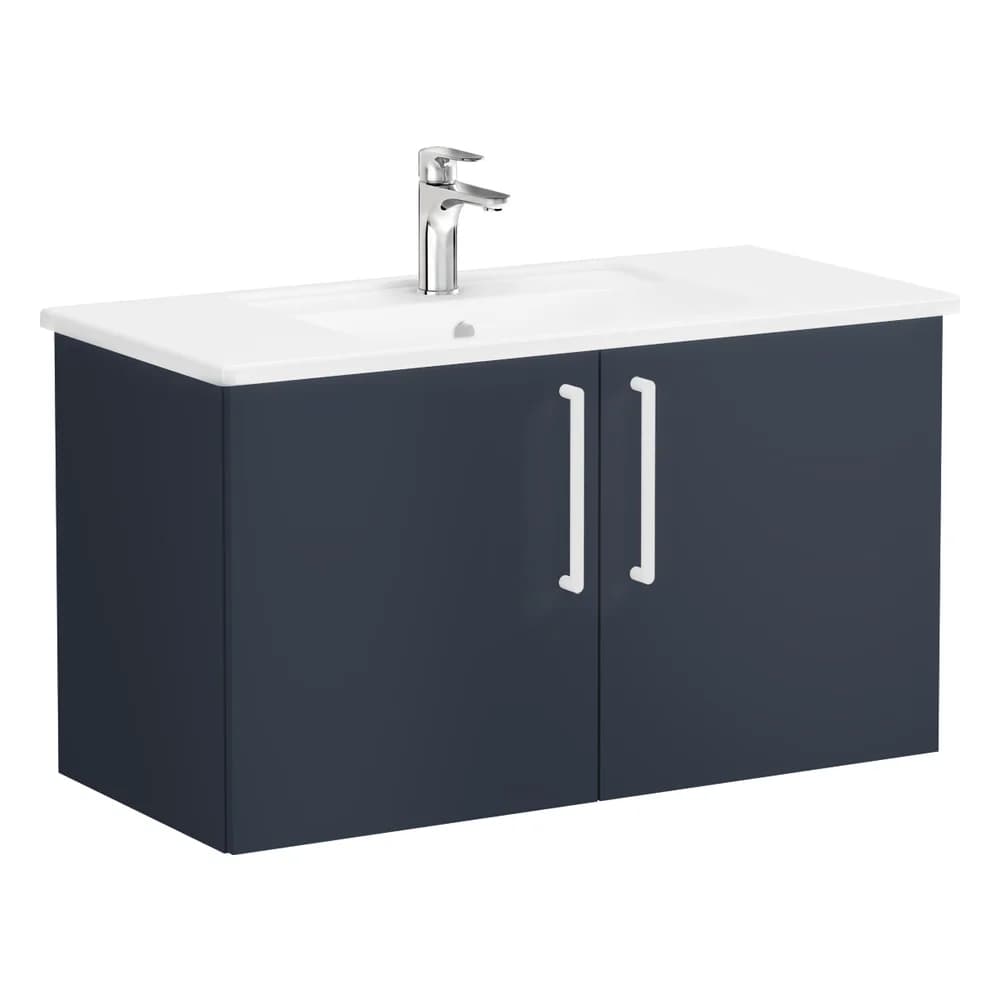 Vitra Root Flat 100 Cm Lacivert 2 Kapaklı Lavabo Dolabı