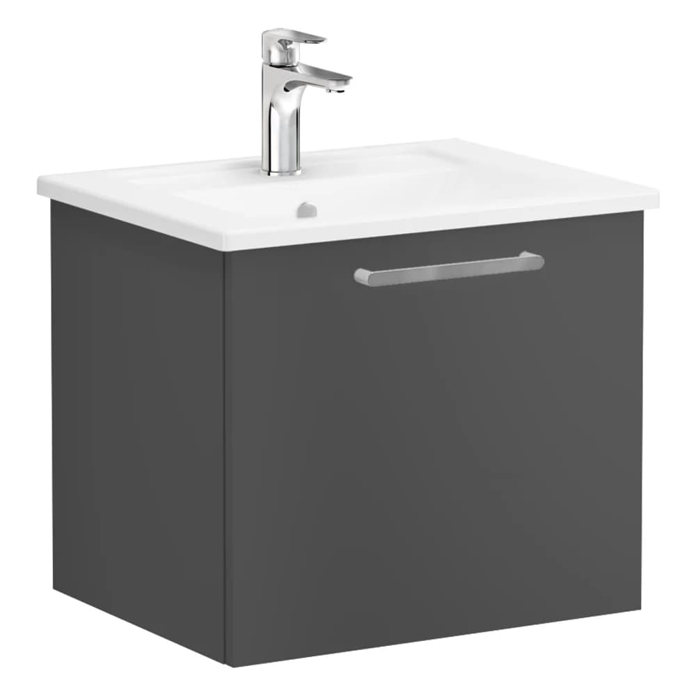 Vitra Root Flat 60 Cm Fırtına Gri Çekmeceli Lavabo Dolabı
