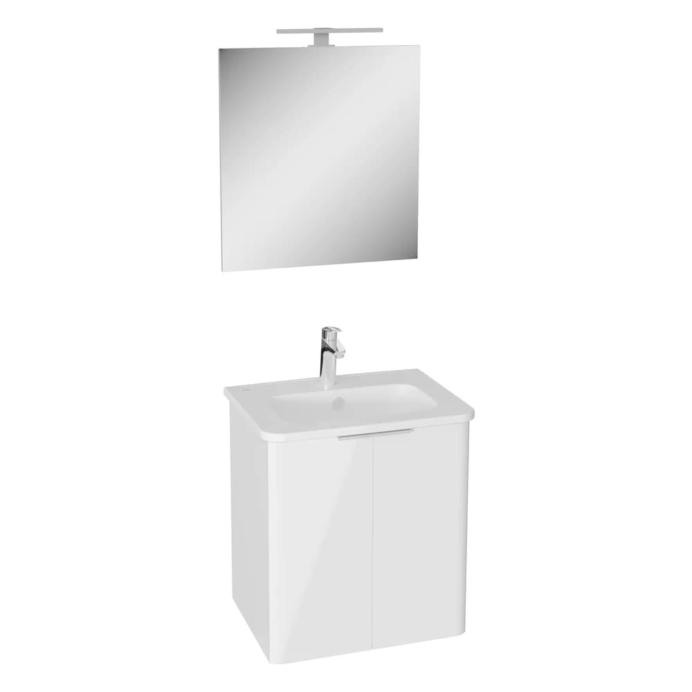 Vitra Mia Plus Round 60 Cm Beyaz Kapaklı Dolap Seti