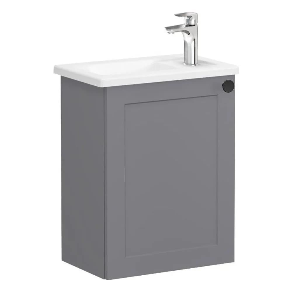 Vitra Root Classic 45 Cm Gri Kapaklı Sol Lavabo Dolabı