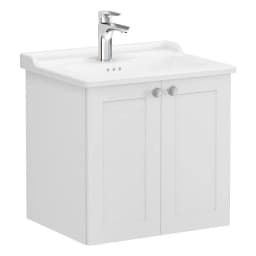 Vitra Root Classic 60 Cm Açık Gri 2 Kapaklı Lavabo Dolabı görsel 1
