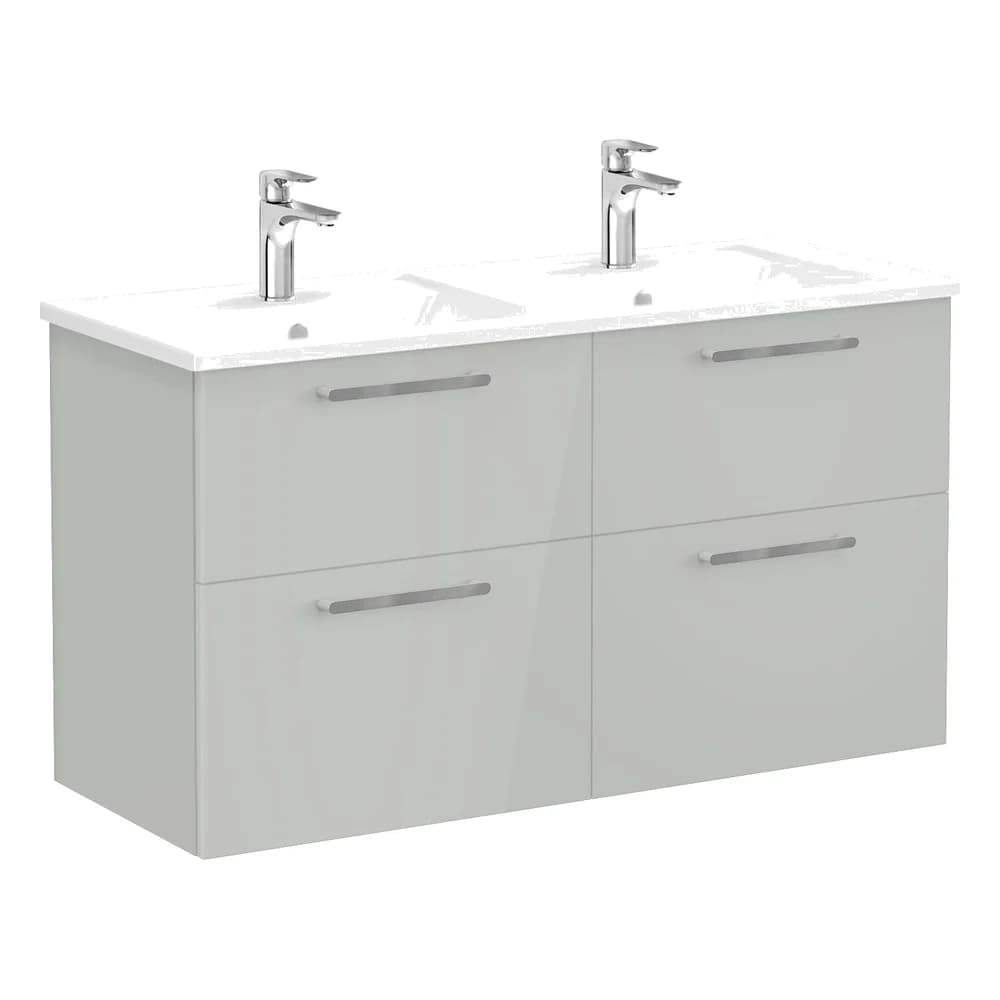 Vitra Root Flat 120 Cm İnci Grisi 4 Çekmeceli Lavabo Dolabı