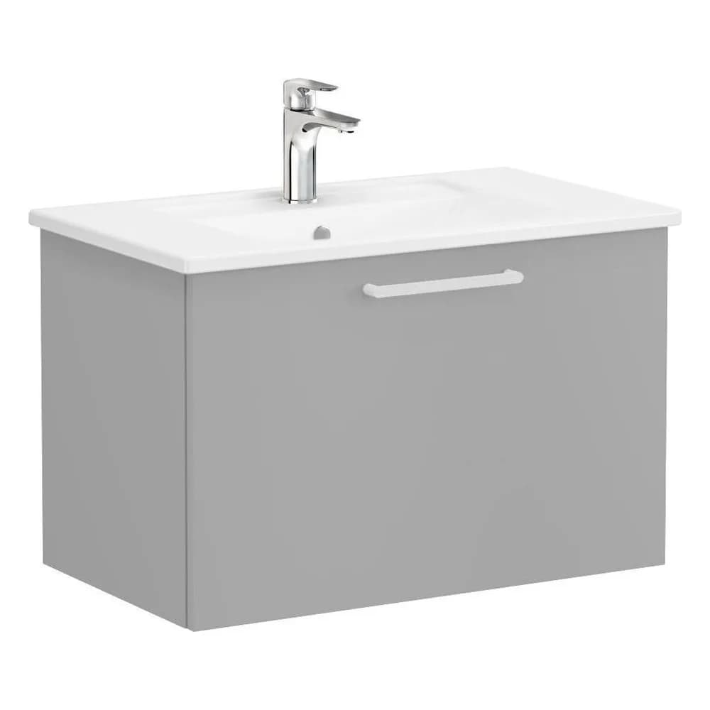Vitra Root Flat 80 Cm Kaya Gri Tek Çekmeceli Lavabo Dolabı