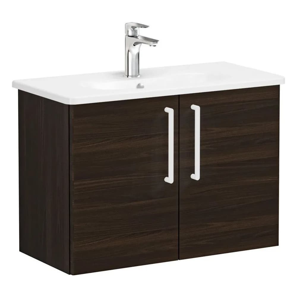 Vitra Root Flat 80 Cm Ceviz Dar 2 Kapaklı Lavabo Dolabı