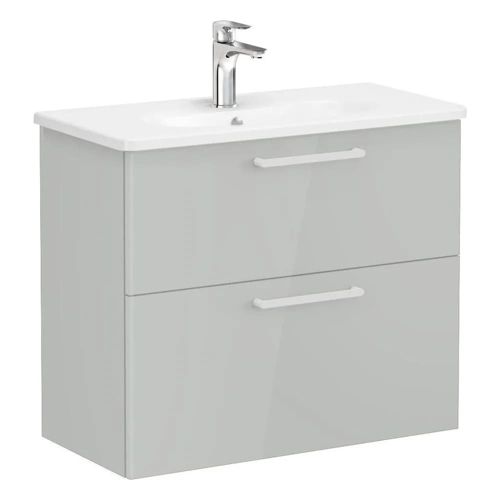 Vitra Root Flat 80 Cm İnci Gri Dar 2 Çekmeceli Lavabo Dolabı
