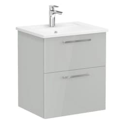 Vitra Root Flat 60 Cm İnci Grisi 2 Çekmeceli Lavabo Dolabı görsel 1