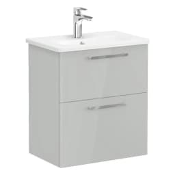 Vitra Root Flat 60 Cm İnci Gri Dar 2 Çekmeceli Lavabo Dolabı görsel 1