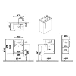 Vitra Root Flat 45 Cm Ceviz Dar Kapaklı Sağ Lavabo Dolabı görsel 2