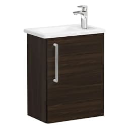 Vitra Root Flat 45 Cm Ceviz Dar Kapaklı Sağ Lavabo Dolabı görsel 1
