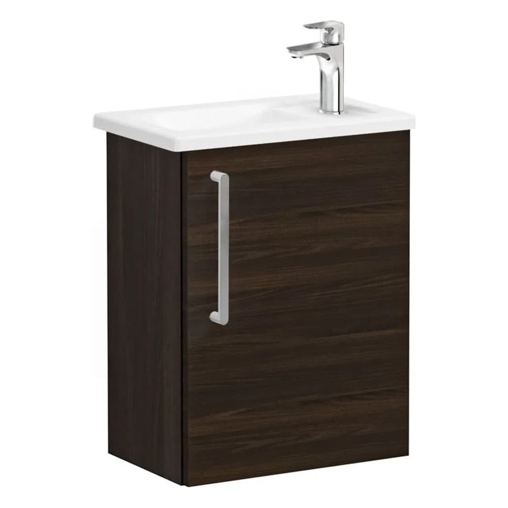 Vitra Root Flat 45 Cm Ceviz Dar Kapaklı Sağ Lavabo Dolabı
