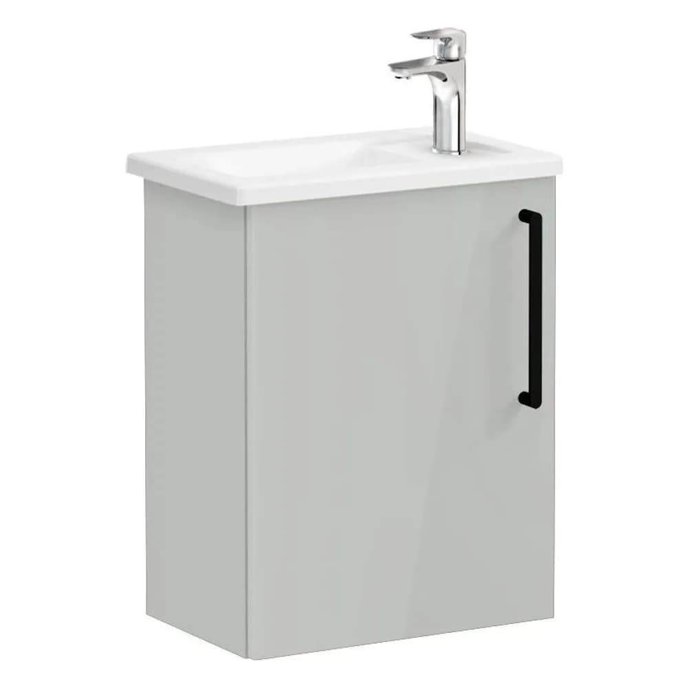 Vitra Root Flat 45 Cm İnci Gri Dar Kapaklı Sol Lavabo Dolabı