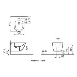 Vitra Sento 54 Cm Mat Kum Beji Asma Bide görsel 2