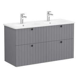 Vitra Root Groove 120 Cm Gri Yuvarlak Lavabo Dolabı görsel 1