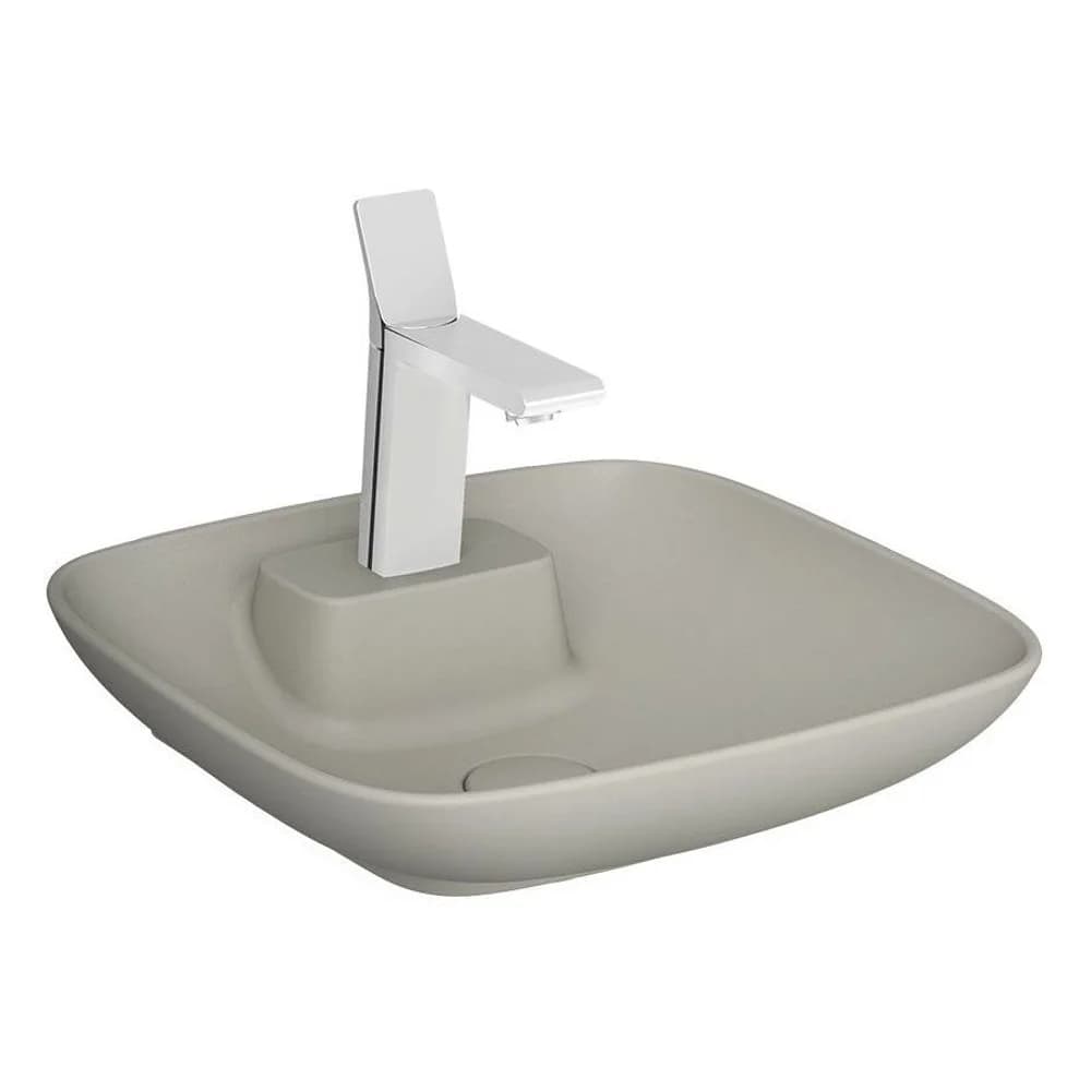 Vitra Memoria Kare 45 Cm Taupe Tezgah Üstü Lavabo