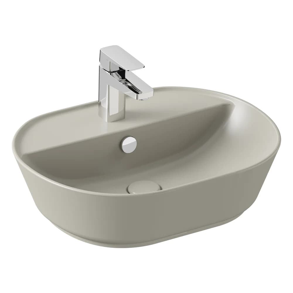 Vitra Geo 55x43 Cm Oval Taupe Çanak Lavabo