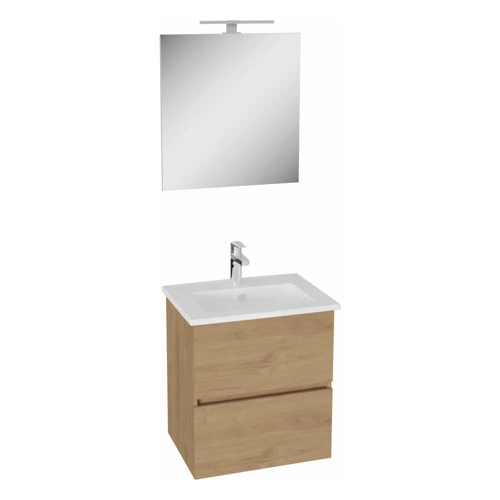 Vitra Mia Plus Square 60 Cm Altın Meşe Aynalı Dolap Seti
