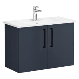 Vitra Root Flat 80 Cm Lacivert Dar 2 Kapaklı Lavabo Dolabı görsel 1