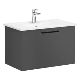 Vitra Root Flat 80 Cm Fırtına Gri Çekmeceli Lavabo Dolabı görsel 1