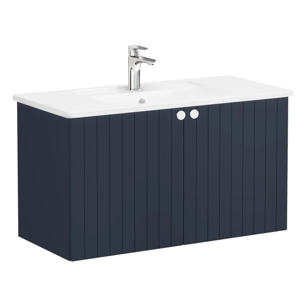 Vitra Root Groove 100 Cm Lacivert 2 Kapaklı Lavabo Dolabı