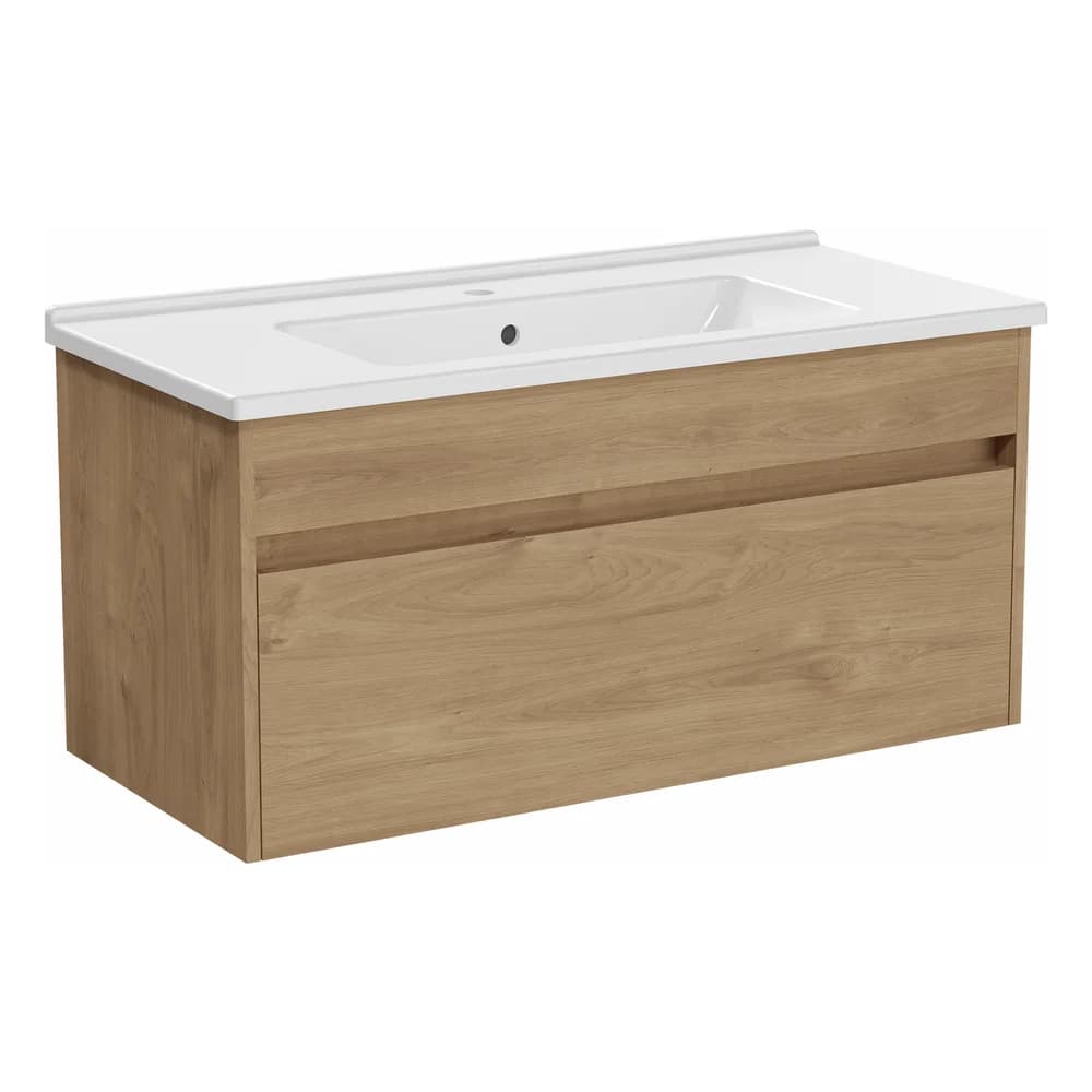 Vitra S30 100 Cm Altın Meşe Tek Çekmeceli Lavabo Dolabı