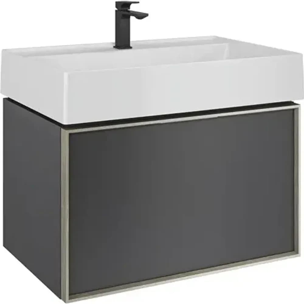 Kale Solid 80 Cm Antrasit Lavabosuz Alt Dolap