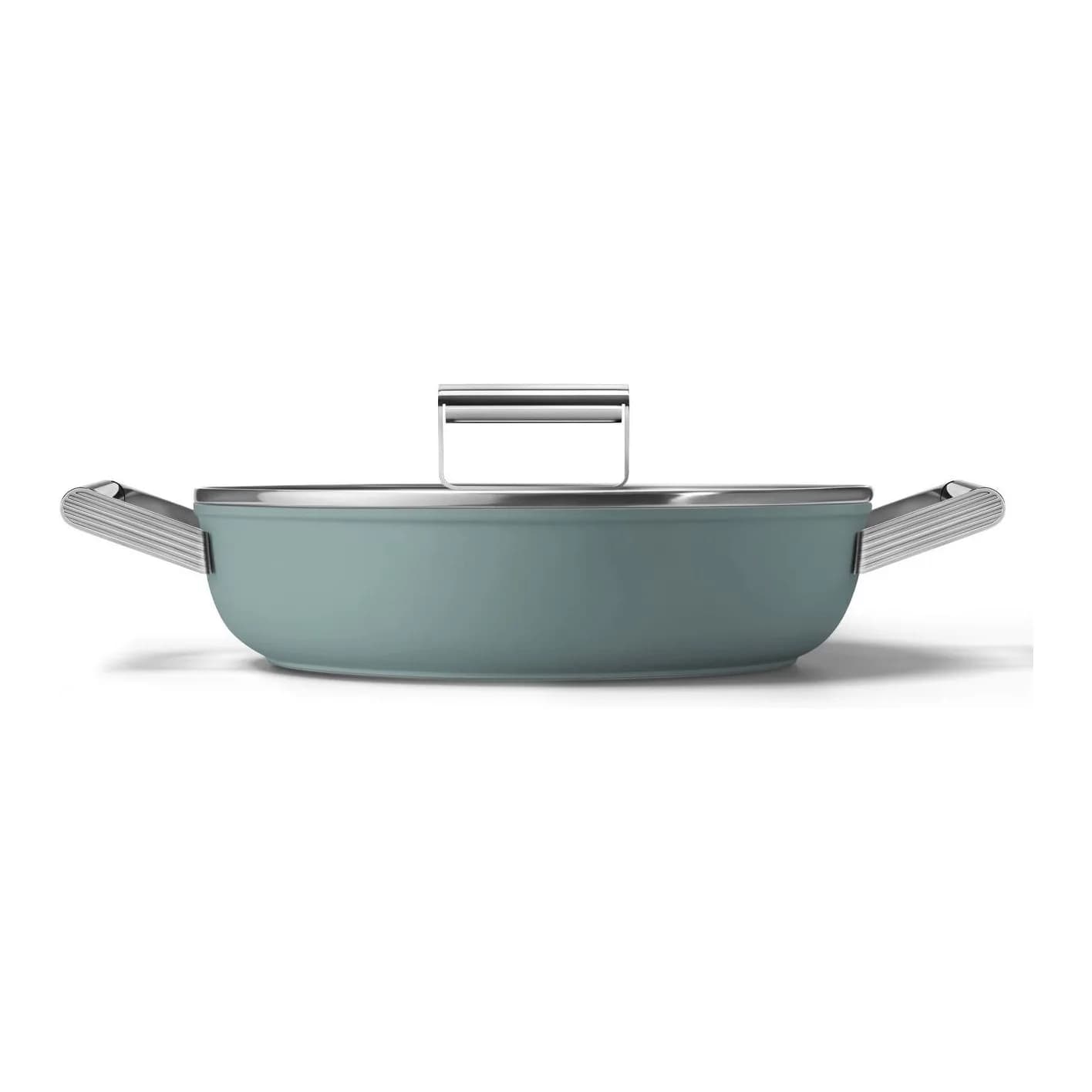 Smeg 28 Cm Mat Zümrüt Yeşili Kapaklı Derin Tava