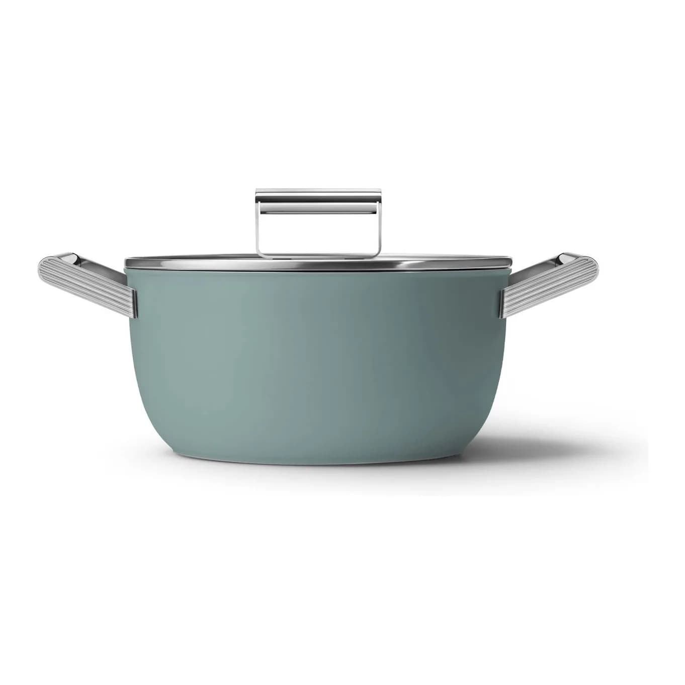 Smeg 24 Cm Mat Zümrüt Yeşili Kapaklı Derin Tencere