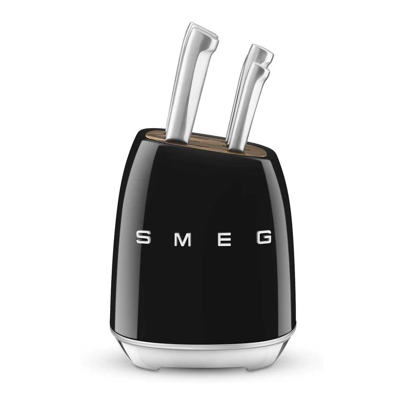 Smeg 50's Style Siyah 6 Parça Bloklu Bıçak Seti