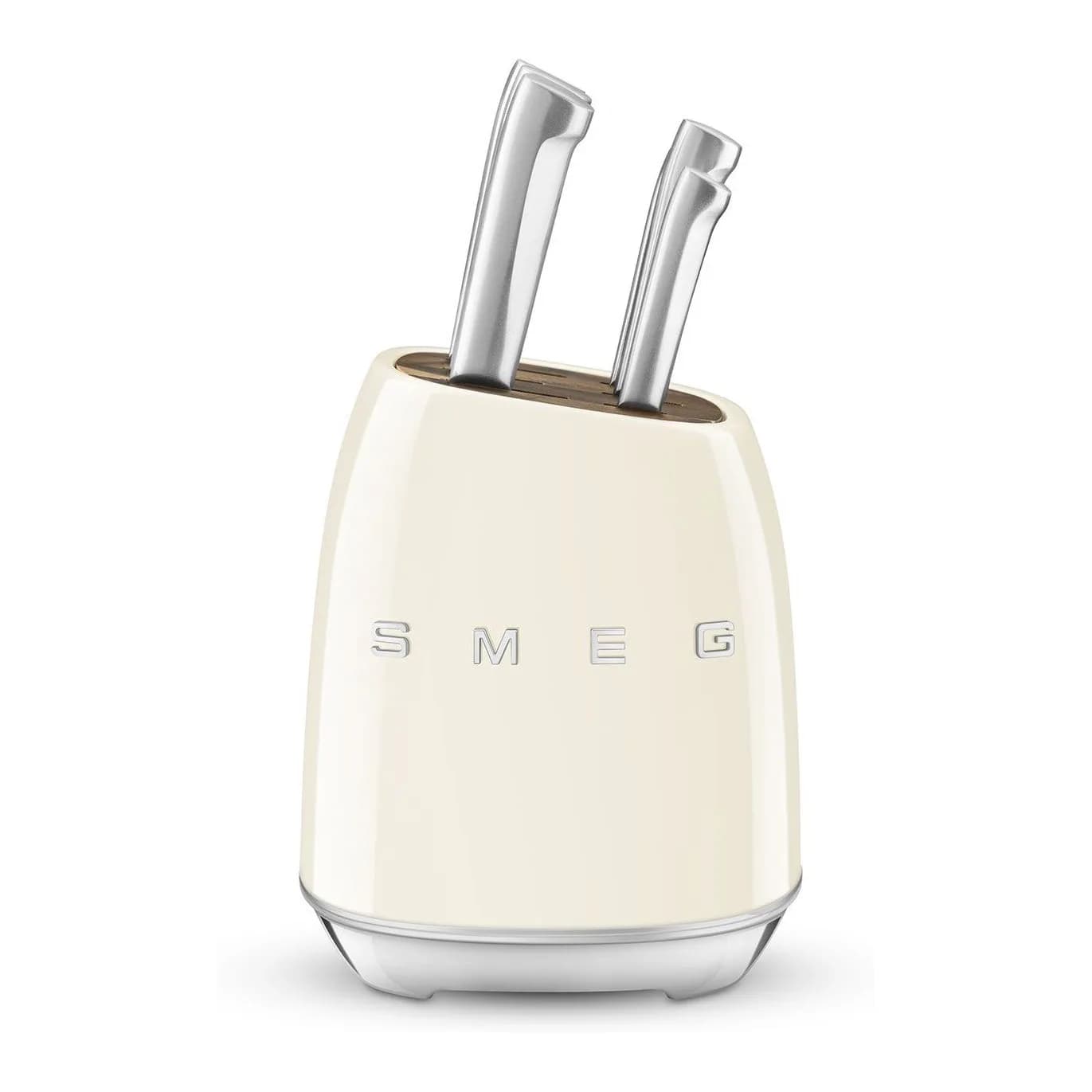 Smeg 50's Style Krem 6 Parça Bloklu Bıçak Seti