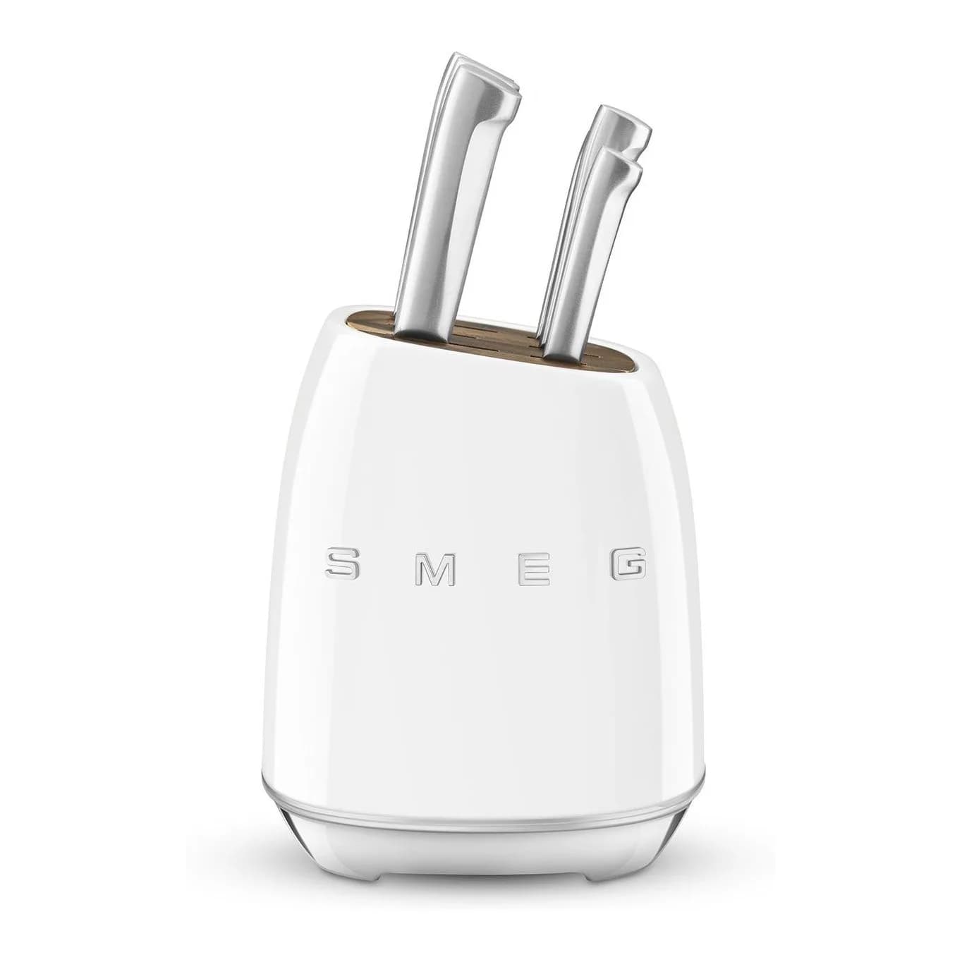 Smeg 50's Style Beyaz 6 Parça Bloklu Bıçak Seti