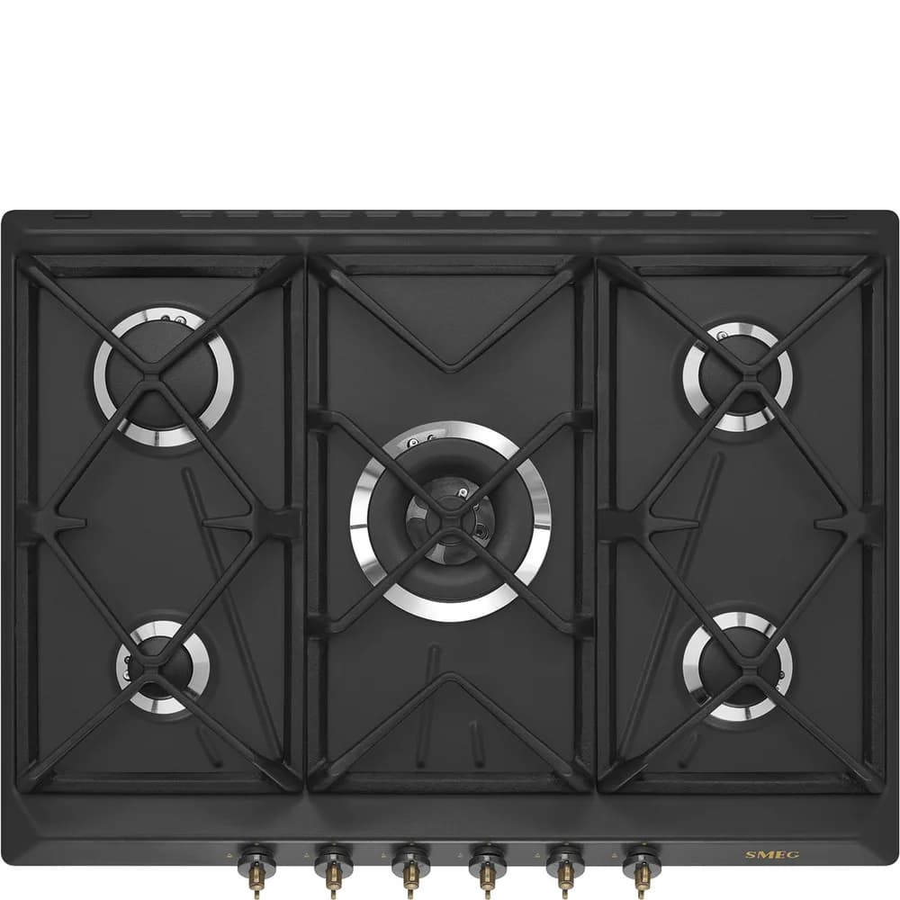 Smeg Coloniale 70 cm Antrasit 5 Gözlü Gazlı Ocak