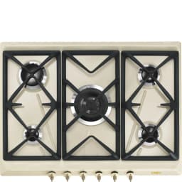 Smeg Coloniale 70 cm Krem 5 Gözlü Gazlı Ocak görsel 1