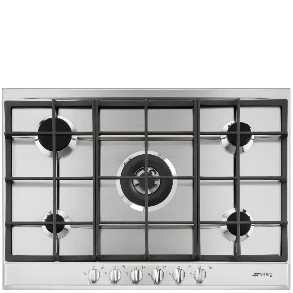 Smeg Selezione 72 cm Paslanmaz Çelik 5 Gözlü Gazlı Ocak