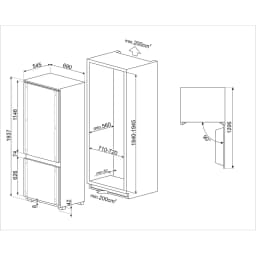 Smeg 70 cm No Frost Alttan Donduruculu Ankastre Buzdolabı görsel 2