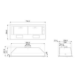 Smeg Üniversal 70 cm Gümüş Gömme Aspiratör görsel 2