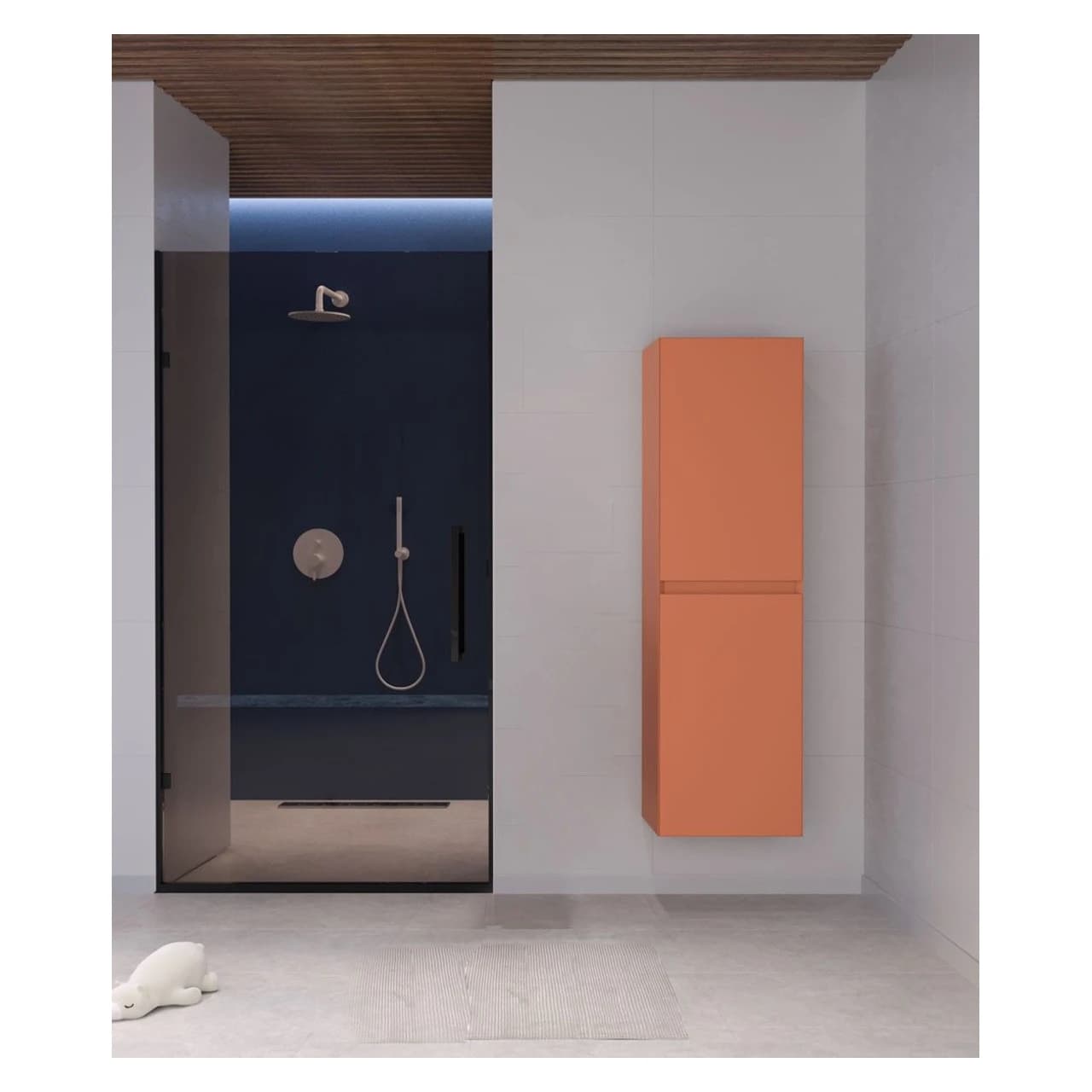 Orka Lusso Sağ 40 Cm Mat Tarçın Boy Dolabı - 3005582