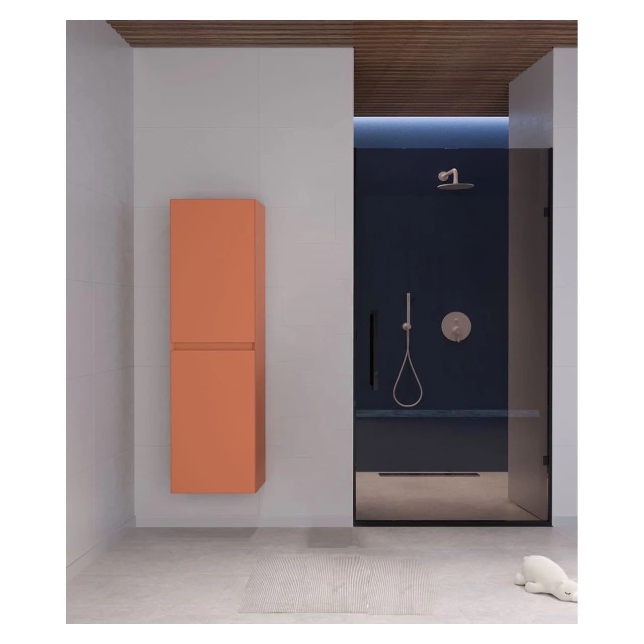 Orka Lusso Sol 40 Cm Mat Tarçın Boy Dolabı - 3005583