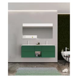 Orka Milano 140 Cm Mat Yeşil Banyo Dolabı Takımı - 5008206 görsel 2