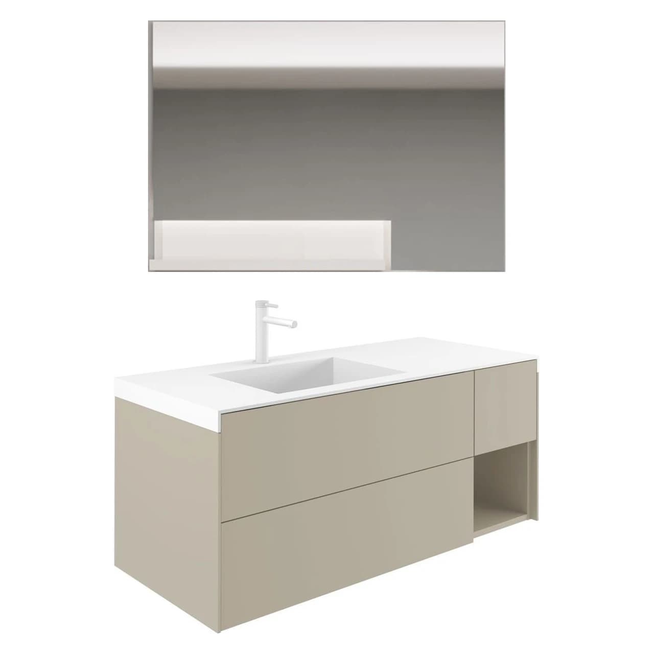 Orka Milano 140 Cm Mat Vizon Banyo Dolabı Takımı - 5008205
