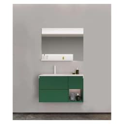 Orka Milano 100 Cm Mat Yeşil Banyo Dolabı Takımı - 5008194 görsel 2