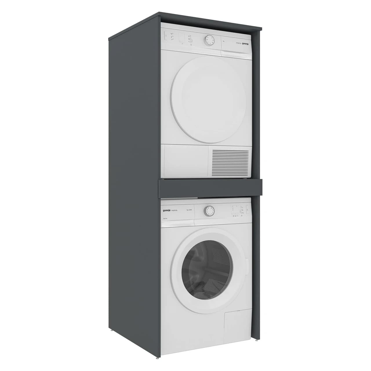 Orka Linfa 70 Cm Mat Antrasit Çamaşır ve Kurutma Makinesi Dolabı - 5009245