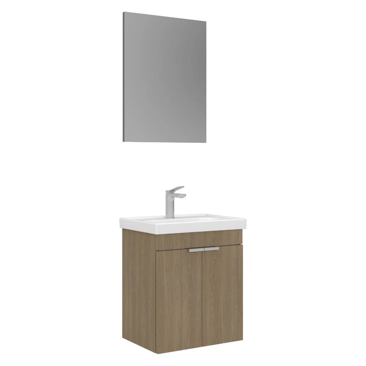 Orka Desna 50 Cm Budva Düz Aynalı Banyo Dolabı Takımı
